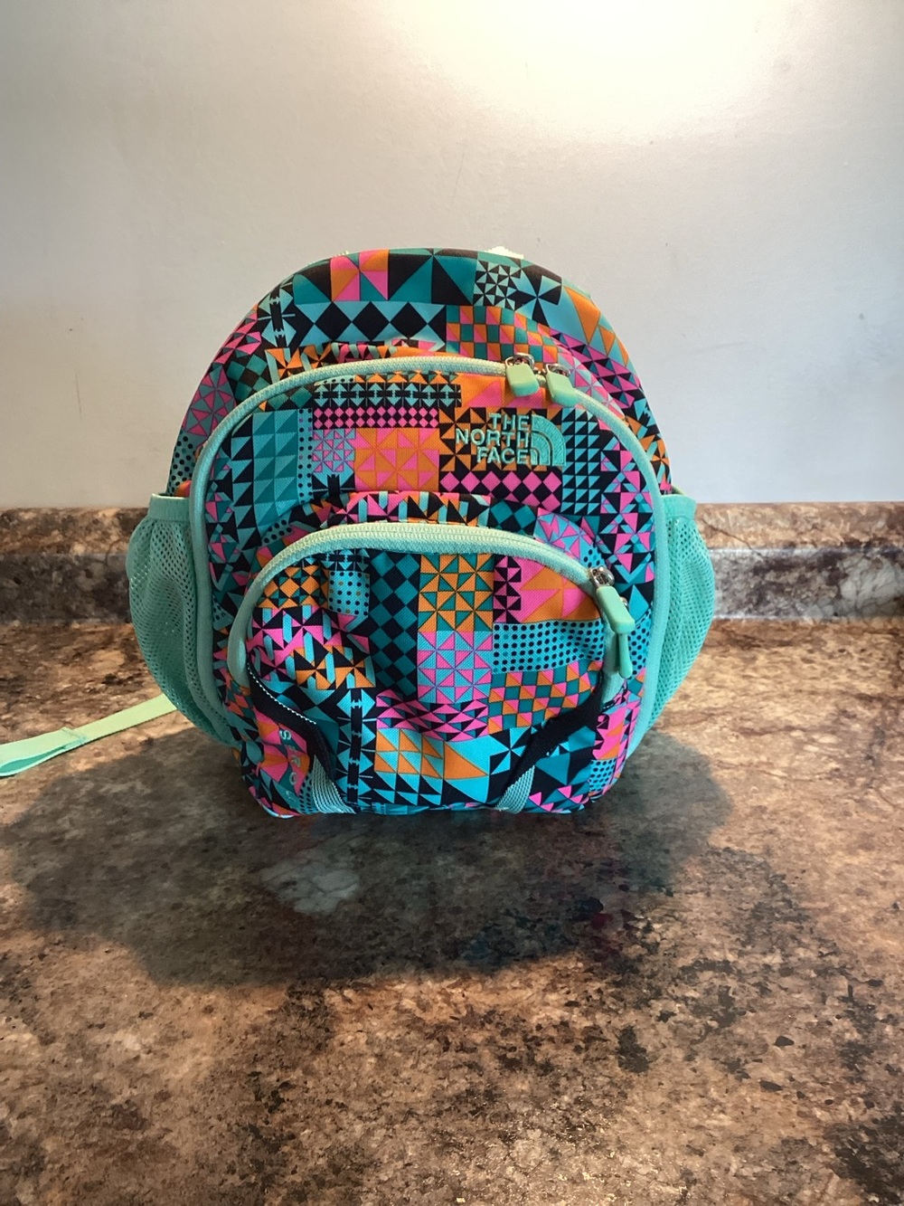 North Face Multicolored Teal Mini Purse Backpack Outdoors multi functional